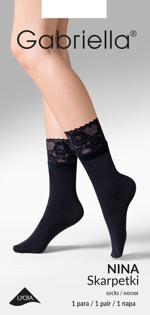 Kojinės moterims Nina 60 den, juodos kaina ir informacija | Moteriškos kojinės | pigu.lt