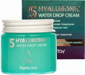 Крем для лица FarmStay Hyaluronic 5 Water Drop Cream с концентрированным гиалуроновым комплексом, 80мл цена и информация | Кремы для лица | pigu.lt