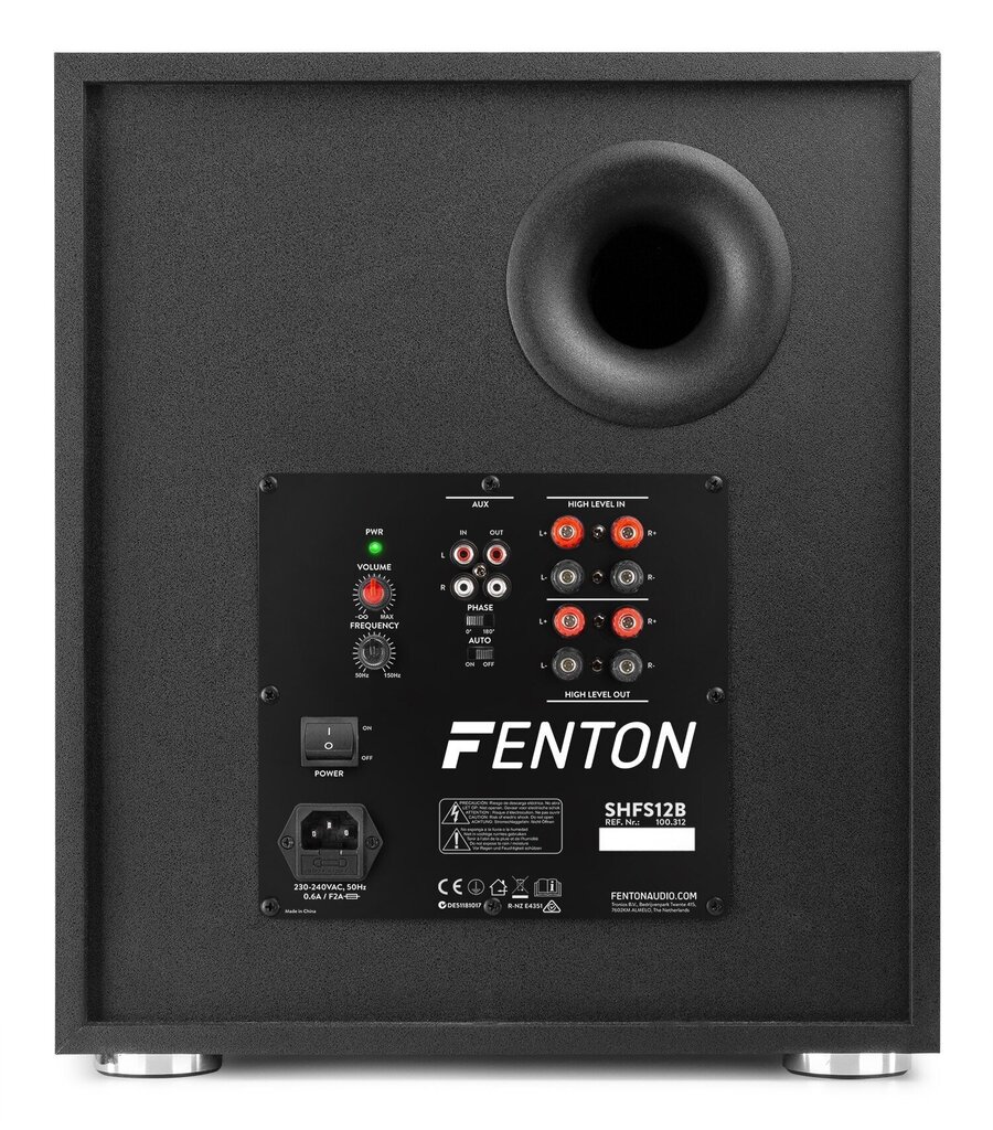 Сабвуфер Активный сабвуфер Fenton SHFS12B 12“, черный, SHFS12B цена |  pigu.lt