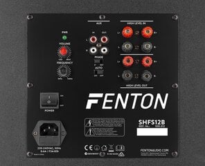 Активный сабвуфер Fenton SHFS12B 12“, черный цена и информация | Аудиоколонки | pigu.lt