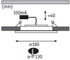 Paulmann įleidžiamų šviestuvų rinkinys 2 vienetai A klasė kaina ir informacija | Įmontuojami šviestuvai, LED panelės | pigu.lt