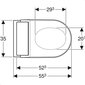 Išmanus pakabinamas klozetas Geberit AcuaClean Tuma Comfort Rimless su bide funkcija ir lėtai nusileidžiančiu dangčiu 146.291.SI.1 kaina ir informacija | Klozetai | pigu.lt