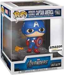 Funko POP! Marvel Deluxe Avengers Assemble Series - Captain America Exclusive kaina ir informacija | Žaidėjų atributika | pigu.lt