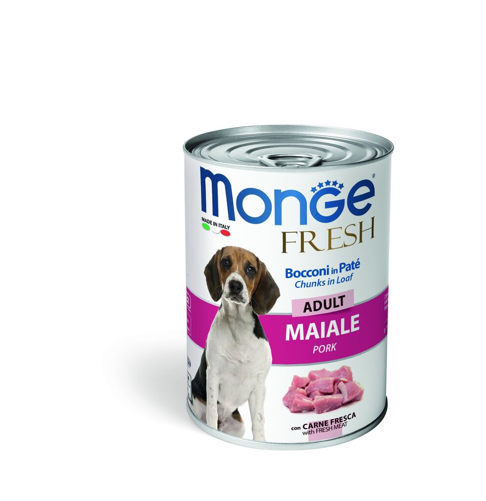 Monge Fresh suaugusiems šunims su kiauliena, 400g цена и информация | Konservai šunims | pigu.lt