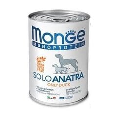 Monge Monoproteico Pate консервы для собак Утка, только один вид мяса 400г цена и информация | Консервы для собак | pigu.lt