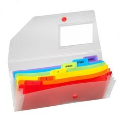 Папка Snopake DL Rainbow, 6 отделений цена и информация | Канцелярские товары | pigu.lt