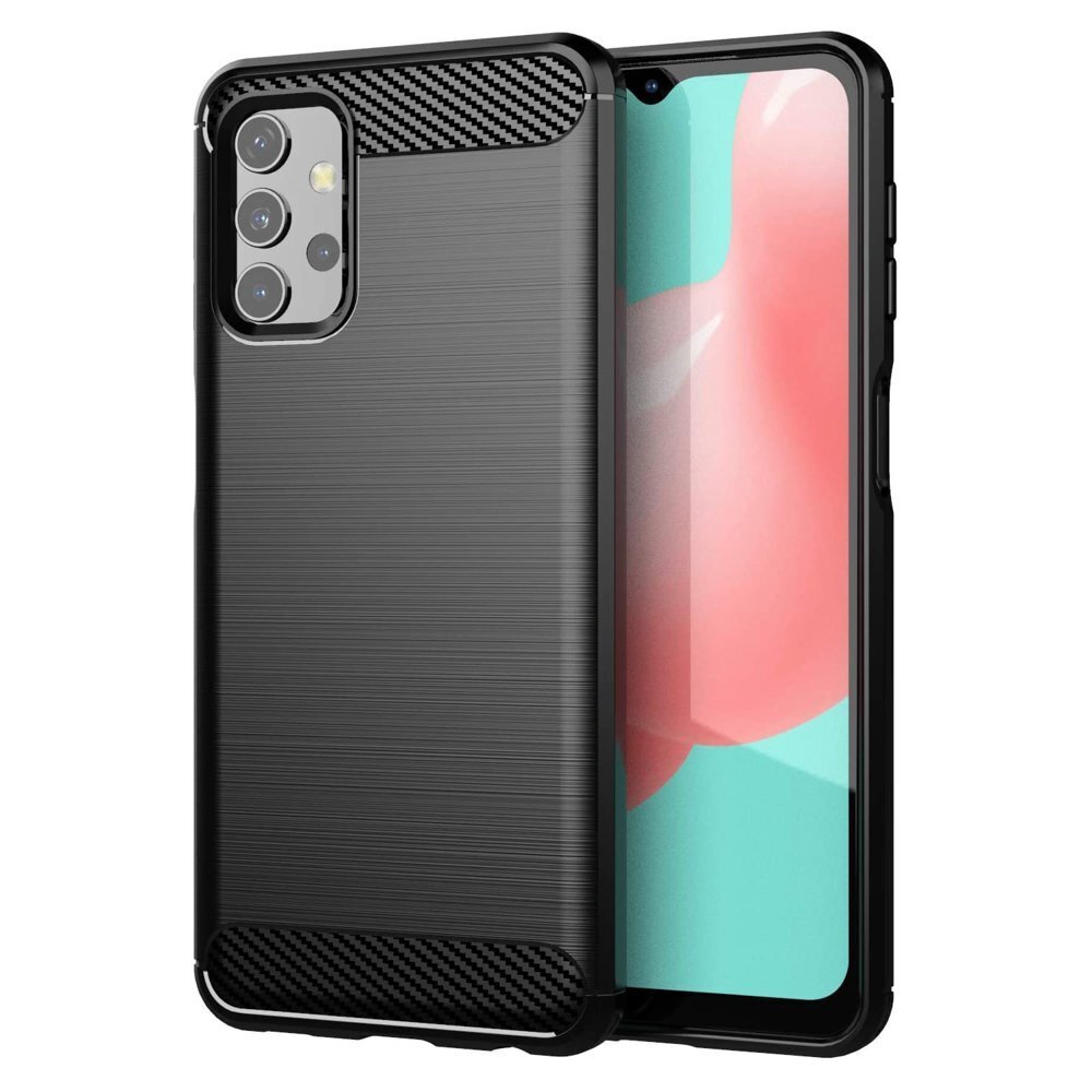 Hurtel Carbon Case skirtas Samsung Galaxy A32 5G, juodas цена и информация | Telefono dėklai | pigu.lt