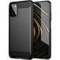 Hurtel Carbon Case skirtas Xiaomi Poco M3, juodas kaina ir informacija | Telefono dėklai | pigu.lt