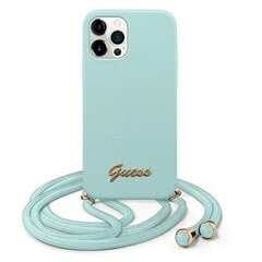 Guess GUHCP12LLSCLMGLB skirtas Apple iPhone 12 Pro Max 6,7", mėlynas kaina ir informacija | Telefono dėklai | pigu.lt