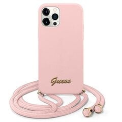 Guess GUHCP12LLSCLMGLP для Apple iPhone 12 Pro Max 6,7 ", розовый цена и информация | Чехлы для телефонов | pigu.lt