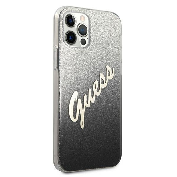 Dėklas Guess skirtas iPhone 12 Pro Max 6,7", juoda kaina ir informacija | Telefono dėklai | pigu.lt