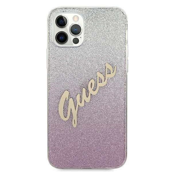 Dėklas Guess skirtas iPhone 12/12 Pro 6,1", rožinė цена и информация | Telefono dėklai | pigu.lt