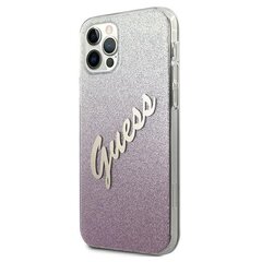 Dėklas Guess skirtas iPhone 12/12 Pro 6,1", rožinė kaina ir informacija | Telefono dėklai | pigu.lt