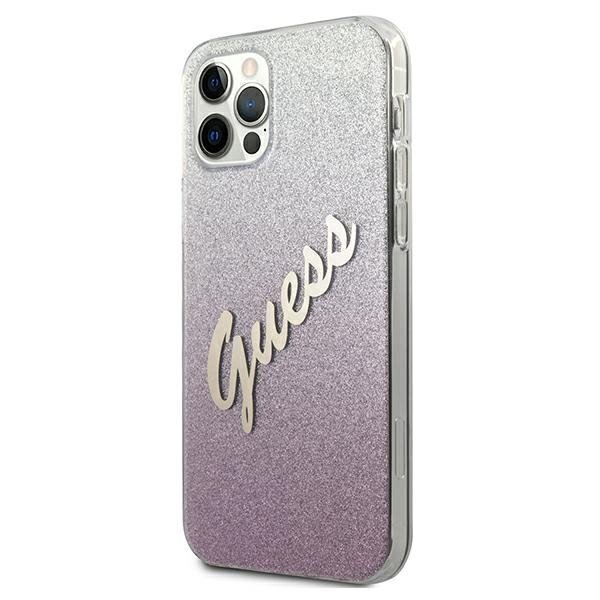 Dėklas Guess skirtas iPhone 12/12 Pro 6,1", rožinė цена и информация | Telefono dėklai | pigu.lt