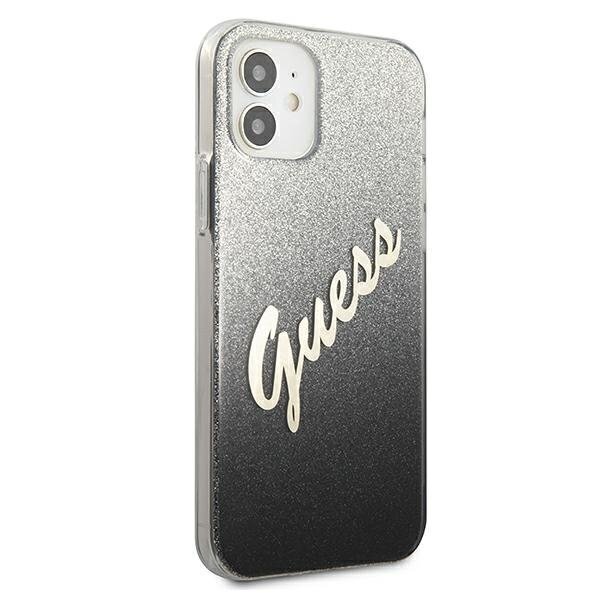 Dėklas Guess skirtas iPhone 12 mini, juoda kaina ir informacija | Telefono dėklai | pigu.lt