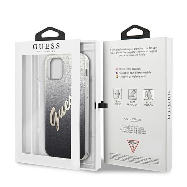 Dėklas Guess skirtas iPhone 12 mini, juoda цена и информация | Telefono dėklai | pigu.lt