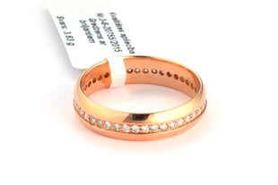 Позолоченное кольцо из серебра с цирконами и эмалью цена и информация | Кольца | pigu.lt