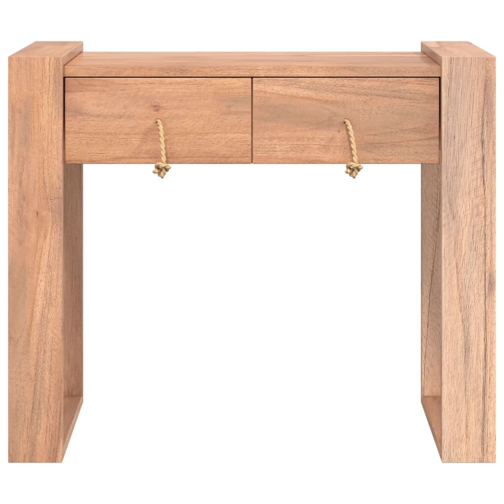 Konsolinis staliukas vidaXL, 90x35x75cm, tikmedžio medienos masyvas kaina ir informacija | Stalai-konsolės | pigu.lt