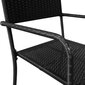 Lauko valgomojo kėdės,  4 vnt, juodos kaina ir informacija | Lauko kėdės, foteliai, pufai | pigu.lt