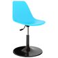 Pasukamos valgomojo kėdės vidaXL, 2vnt., mėlynos spalvos, PP kaina ir informacija | Virtuvės ir valgomojo kėdės | pigu.lt