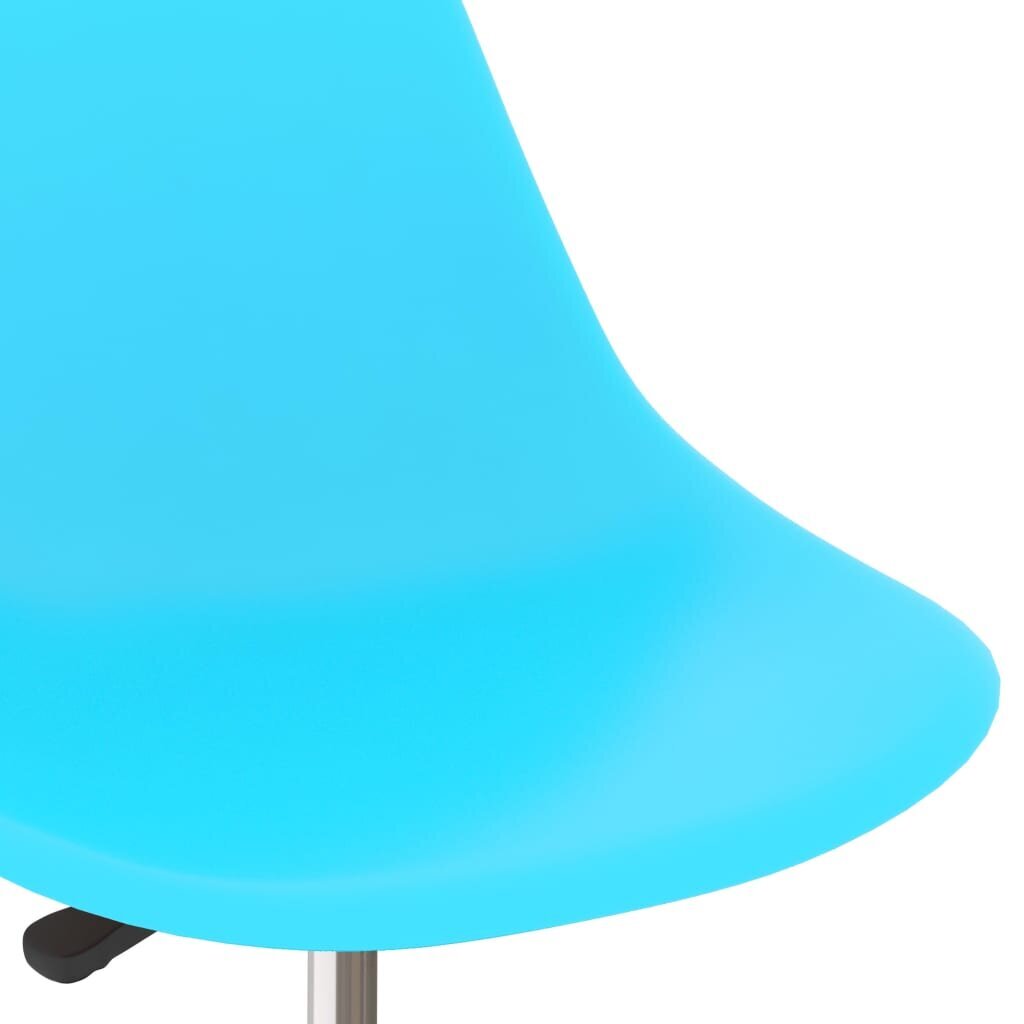 Pasukamos valgomojo kėdės vidaXL, 2vnt., mėlynos spalvos, PP kaina ir informacija | Virtuvės ir valgomojo kėdės | pigu.lt