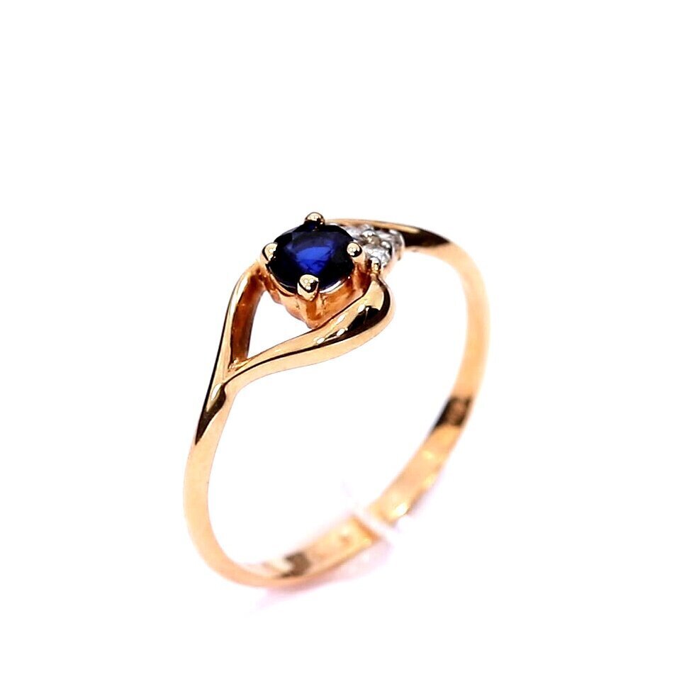 Auksinis žiedas su brangakmeniais kaina ir informacija | Žiedai | pigu.lt