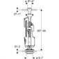Dvigubas vandens nuleidimo mechanizmas klozetui Geberit Impuls Basic 240 136.919.21.2 цена и информация | Priedai unitazams, bidė | pigu.lt