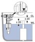 Vandens prileidimo mechanizmas Geberit Type 380 3/8" ir 1/2" 281.004.00.1 цена и информация | Priedai unitazams, bidė | pigu.lt