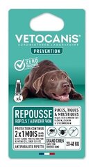 Отпугивающий капельный раствор для собак Vetocanis (весом более 20 кг) цена и информация | Витамины, добавки, средства от паразитов для собак | pigu.lt