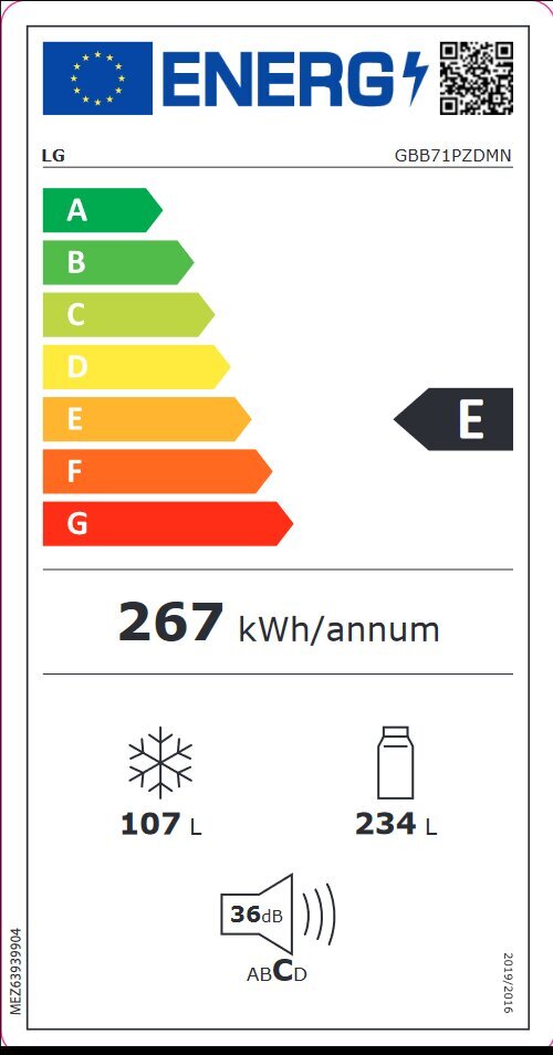 LG GBB71PZDMN kaina ir informacija | Šaldytuvai | pigu.lt