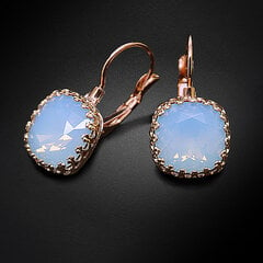 Auskarai moterims DiamondSky „Vintage V (Air Blue Opal)“ su Swarovski kristalais kaina ir informacija | Auskarai | pigu.lt