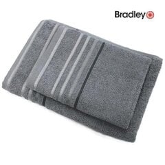 Bradley Полотенце фроте, 50 x 70 см, с полосатой каймой, бордовое цена и информация | Полотенца | pigu.lt