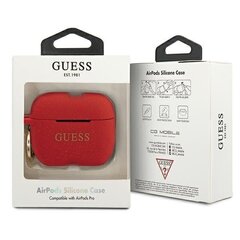 Силиконовый чехол Guess для Airpods Pro, красный GUACAPSILGLRE  цена и информация | Аксессуары для наушников | pigu.lt