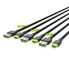 Green Cell USB-C набор кабелей 3x QC 3.0 1.20 м цена и информация | Кабели для телефонов | pigu.lt