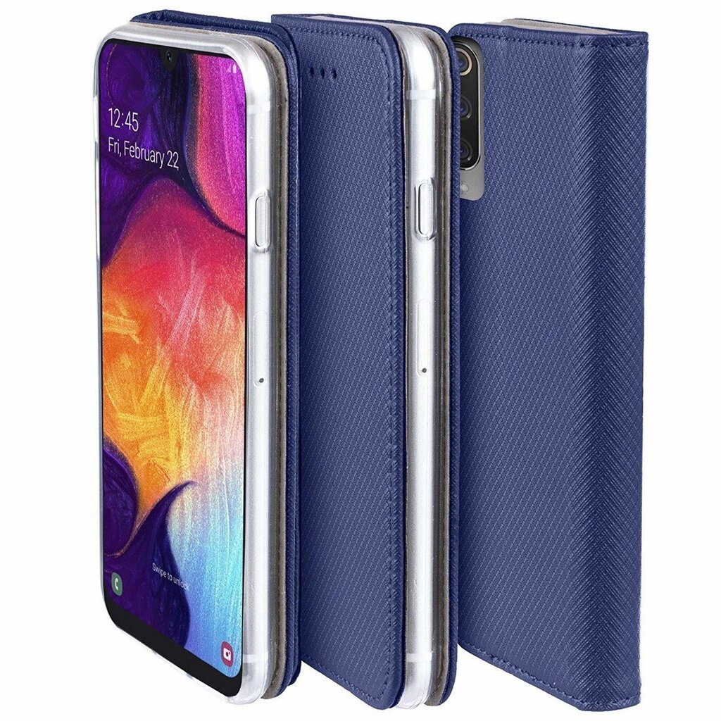 Telefono dėklas Fusion magneto Samsung A125 Galaxy A12, melynas kaina ir informacija | Telefono dėklai | pigu.lt