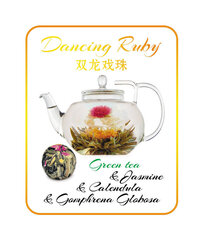 Китайский зеленый чай Blooming tea Dancing Ruby с типсами, 1 шт. цена и информация | Чай | pigu.lt