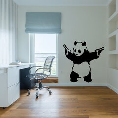 Vinilo lipdukas Banksy Panda Weapons, 100 X 100 Cm kaina ir informacija | Interjero lipdukai | pigu.lt