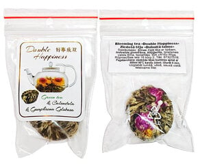 Blooming tea "Double Happiness" - Žydiniti arbata "Divguba Laimė", 1 vnt. kaina ir informacija | Arbata | pigu.lt