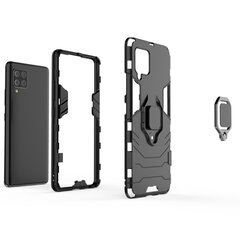 Ring Armor Case Kickstand Tough Rugged Cover, skirtas Samsung Galaxy A42 5G, juodas kaina ir informacija | Telefono dėklai | pigu.lt