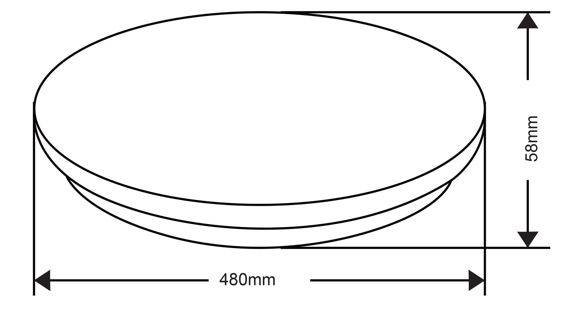 LED šviestuvas G.LUX GR-LED-CIRCLE-D48-48W kaina ir informacija | Lubiniai šviestuvai | pigu.lt