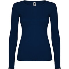 Marškinėliai ilgomis rankovėmis moterims Lonni, mėlyni kaina ir informacija | Palaidinės, marškiniai moterims | pigu.lt