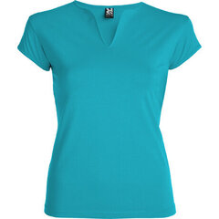 Marškinėliai moterims, LON6532, mėlyni kaina ir informacija | Marškinėliai moterims | pigu.lt