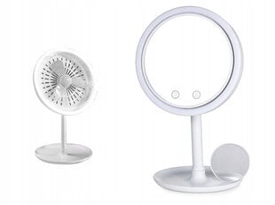 LED veidrodis + ventiliatorius kaina ir informacija | Kosmetinės, veidrodėliai | pigu.lt