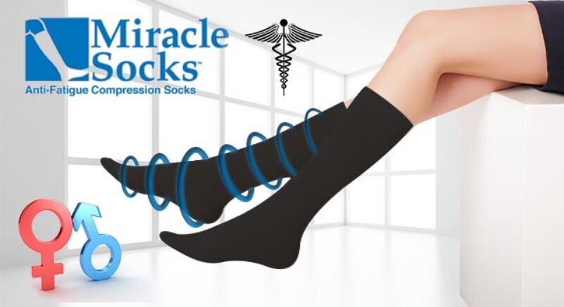 Kompresinės kojinės Miracle socks, juodos цена и информация | Moteriškos kojinės | pigu.lt