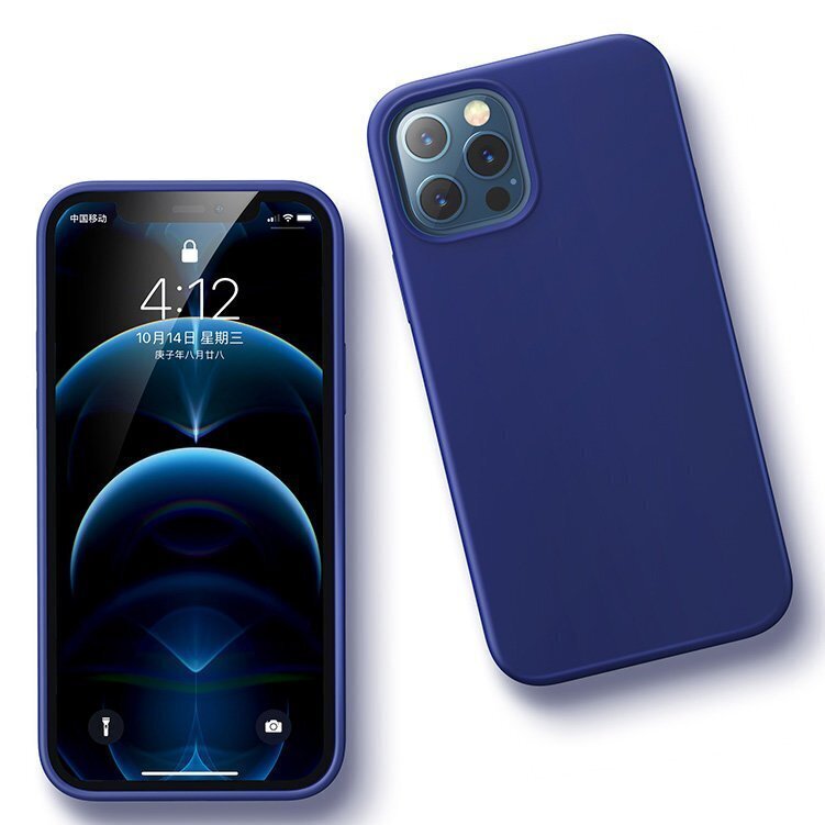 Silikoninis telefono dangtelis Ugreen Protective skirtas iPhone 12 Pro Max, tamsiai mėlynas kaina ir informacija | Telefono dėklai | pigu.lt