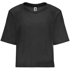 Женская футболка черного цвета с аппликацией цена и информация | Женские футболки | pigu.lt