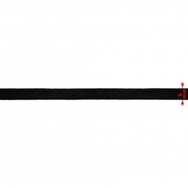 Megzta elastinė juostelė (guma) 9 mm, spalva juoda, 5 m kaina ir informacija | Dovanų pakavimo priemonės | pigu.lt