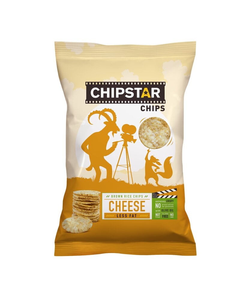 Ryžių traškučiai "Chipstar", sūrio skonio, 60 g цена и информация | Užkandžiai, traškučiai | pigu.lt