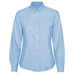 Женская бело-темно-синяя рубашка с принтом цена и информация | Женские блузки, рубашки | pigu.lt