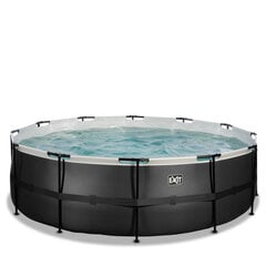 Каркасный бассейн с фильтром Exit Leather ø450x122 см, черный цена и информация | Бассейны | pigu.lt